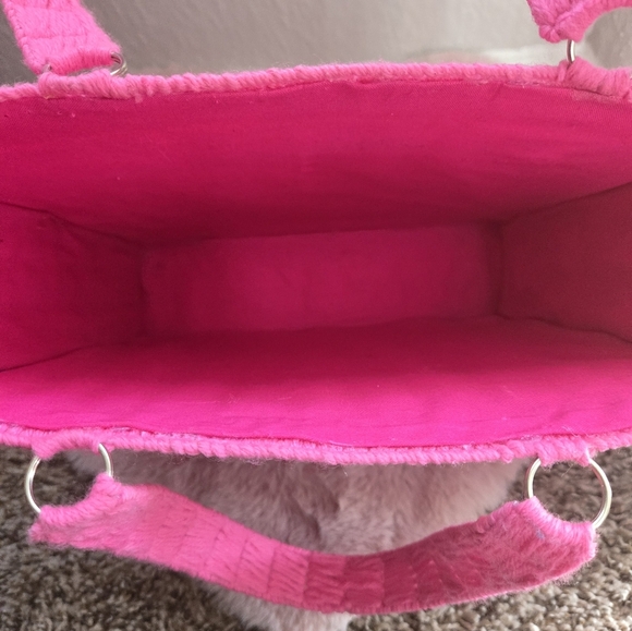 Pink Woven Women's Bag - Picture 5 of 6